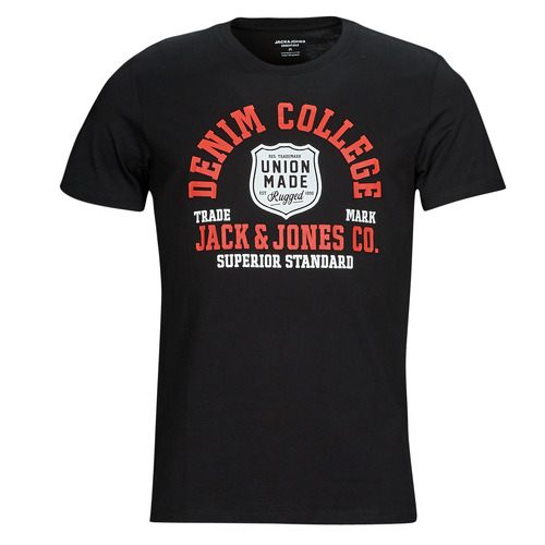 Jack & Jones - JJELOGO TEE SS O-NECK - Noir