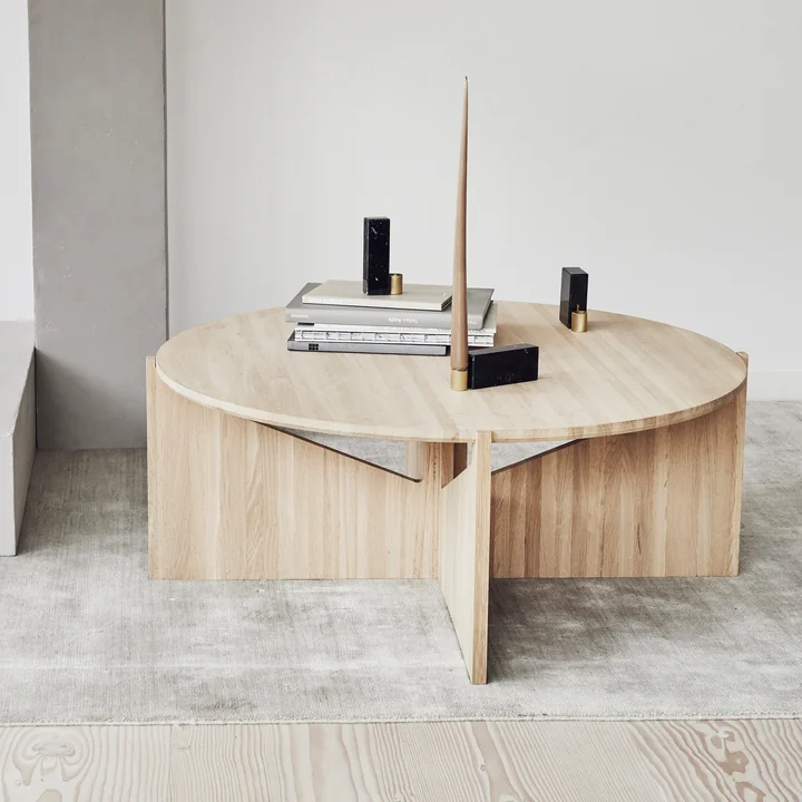 Kristina Dam Studio - Couchtisch XL, Ø 78 H 36 cm, Eiche