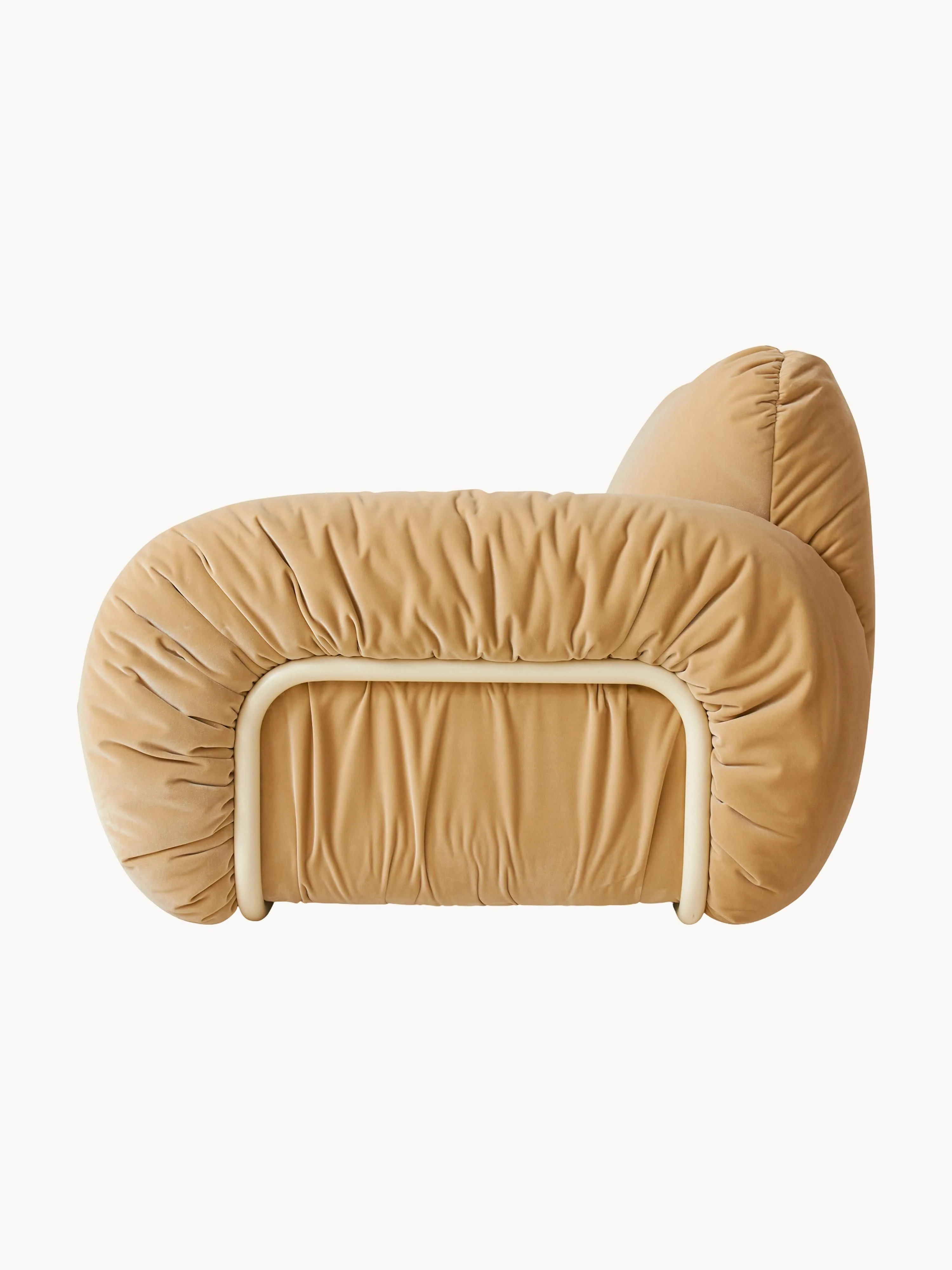 Handgemaakte fluwelen lounge fauteuil Arc