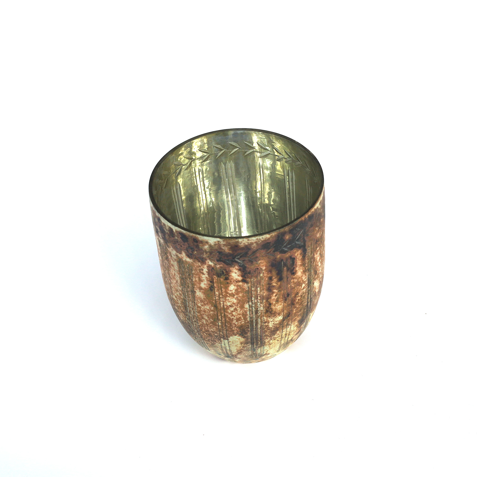 Windlicht 'Ranke', bronze, Ø 12 cm, H 15 cm von fischer's lagerhaus