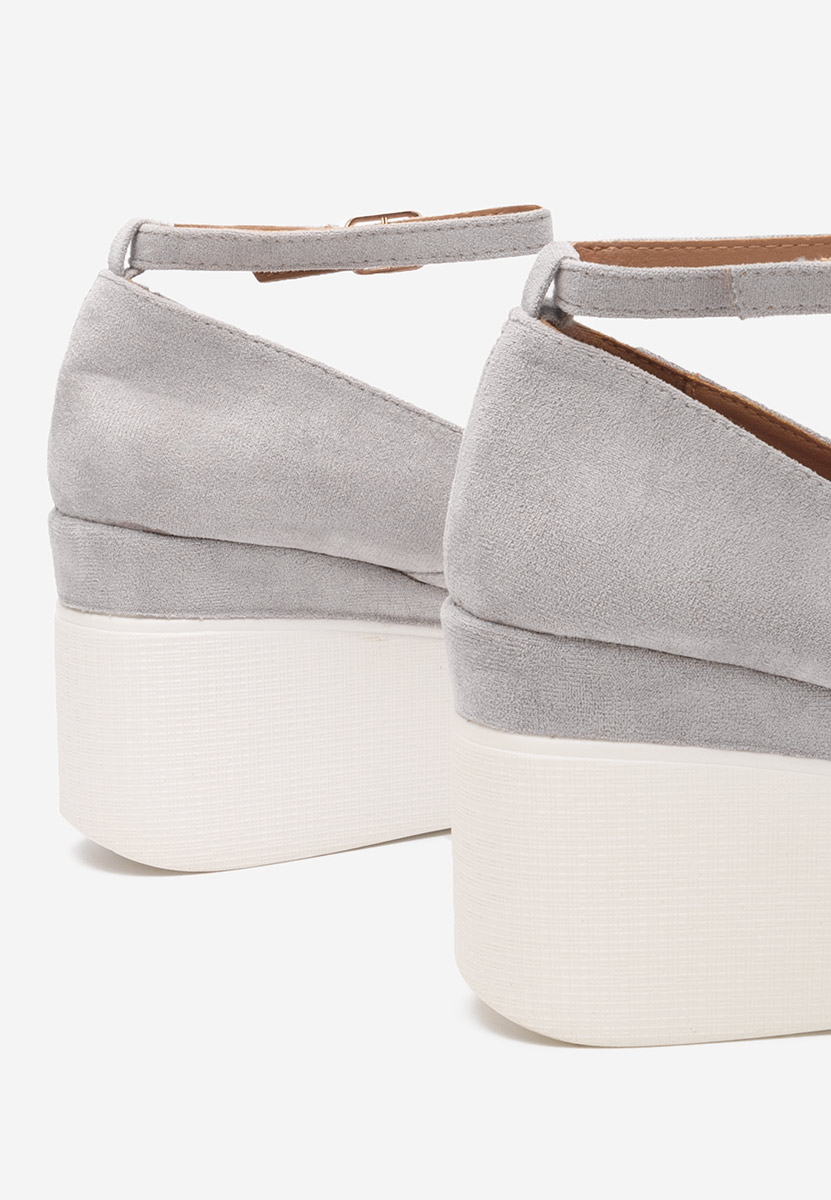 Chaussures à plateforme gris Leanora