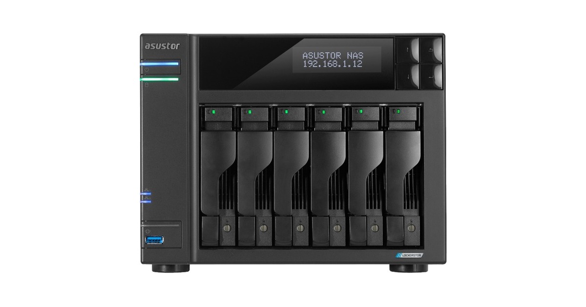 AsustorLockerstor 6 AS6706T nas  (Zwart)