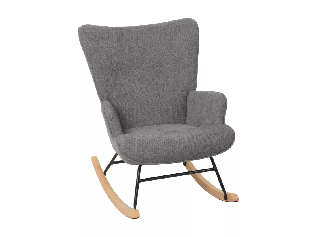 Chaise à bascule MCW-N14, gris foncé
