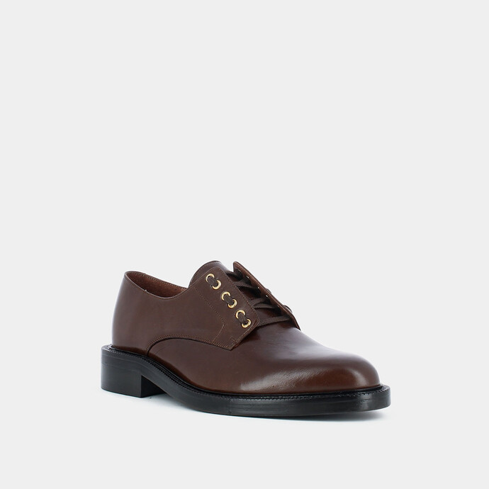 Derbies en cuir  marron