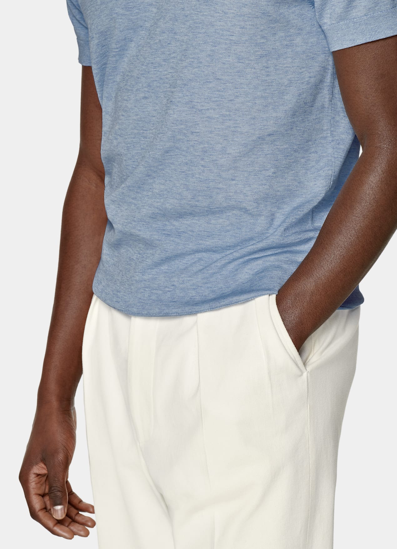 Polo bleu clair