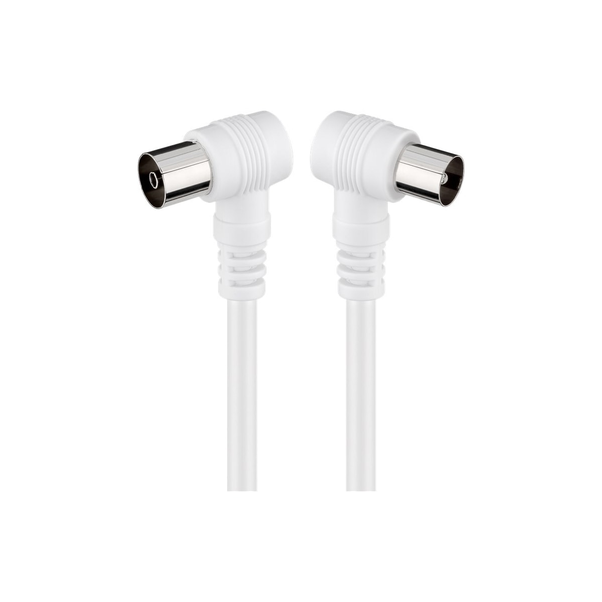 Vinklet antennekabel (<70 dB), 2x skjermet