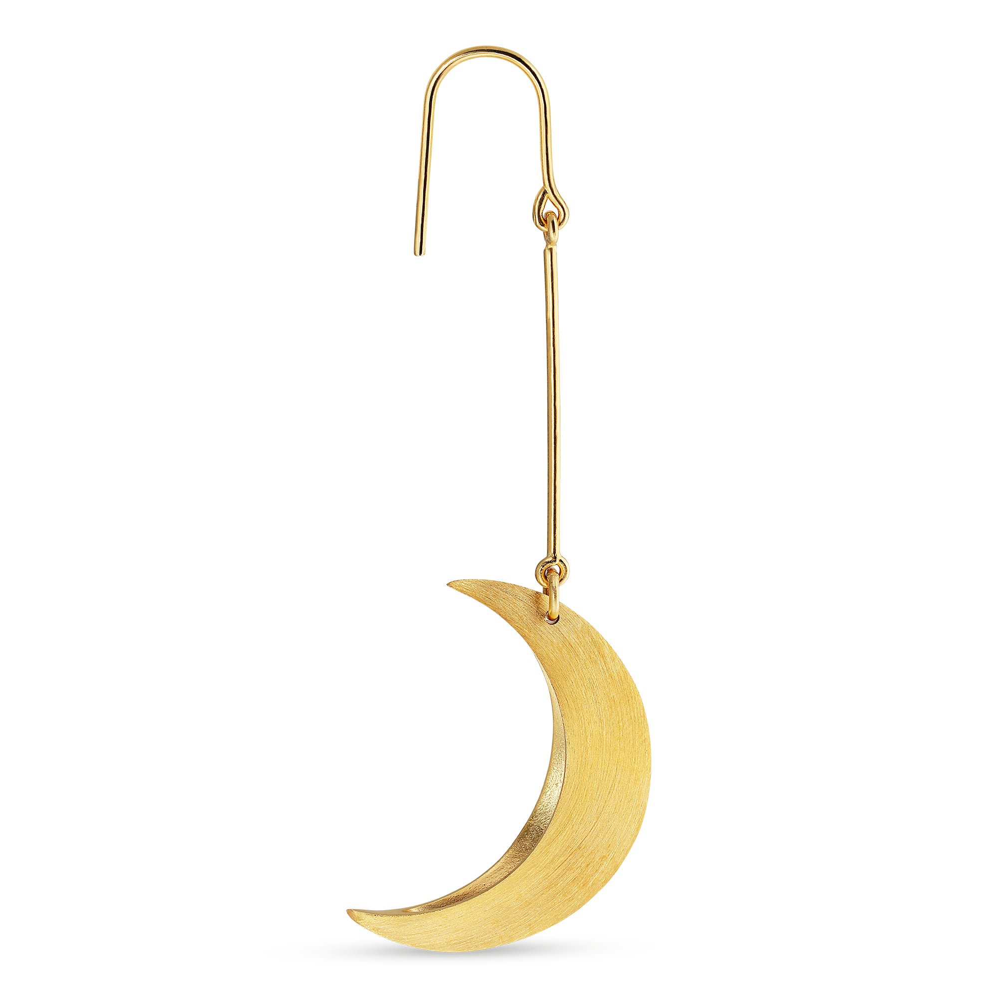 Jane Kønig  Half Moon hængeørering - forgyldt
