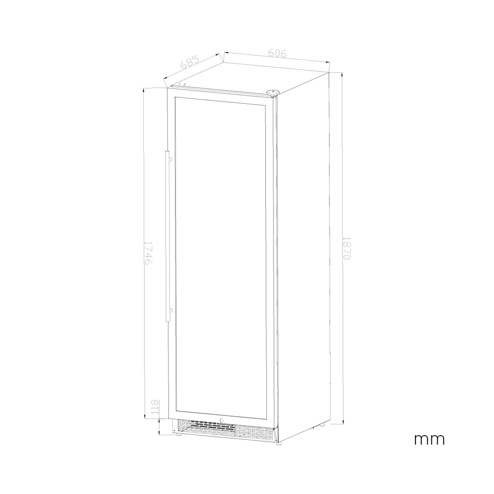Kibernetik FSP WK1870 Weinklimaschrank 141 – 146 Flaschen 1 Zone