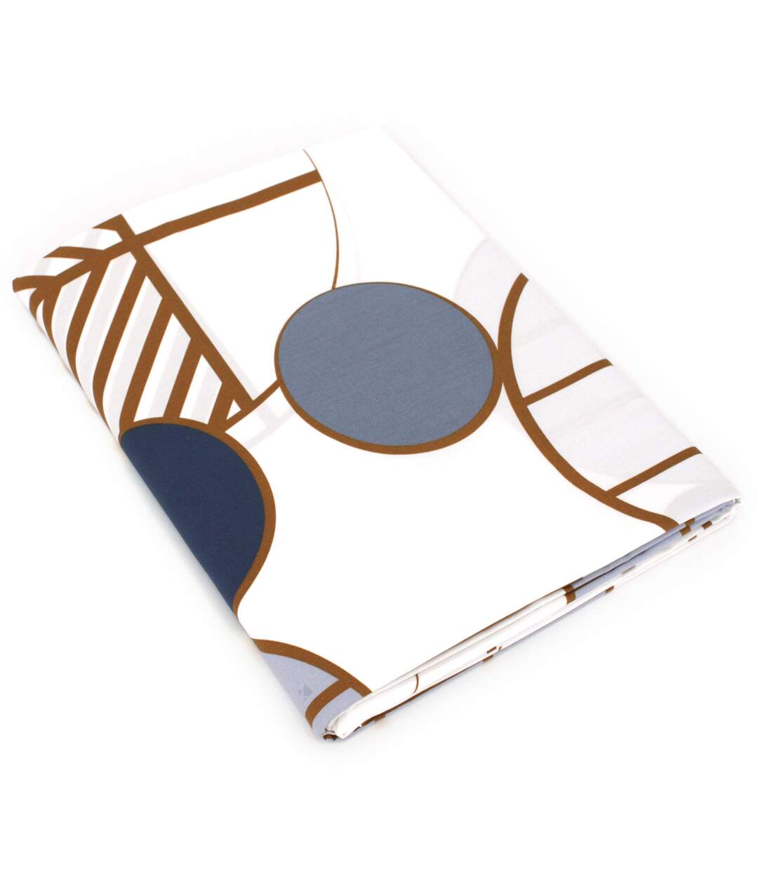 Drap plat 240x310 cm Percale coton ROMEO bleu Baltique