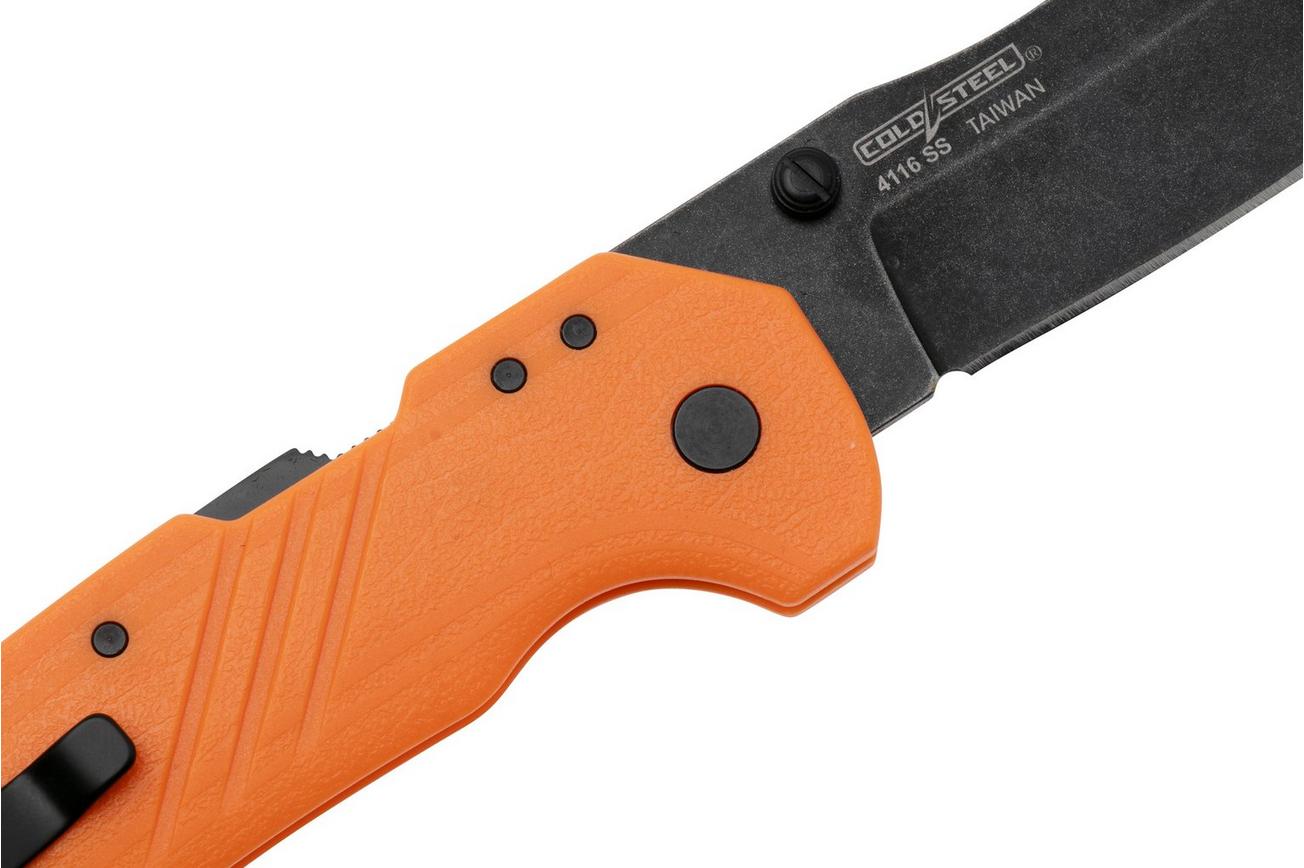 Cold Steel Engage Clip Point FL-30DPLD-BO, Blackwashed 4116SS, Orange GFN, zakmes