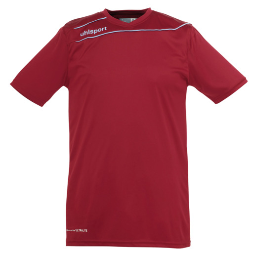 Camiseta Uhlsport Stream 3.0 Mc Borgonha/Azul Claro