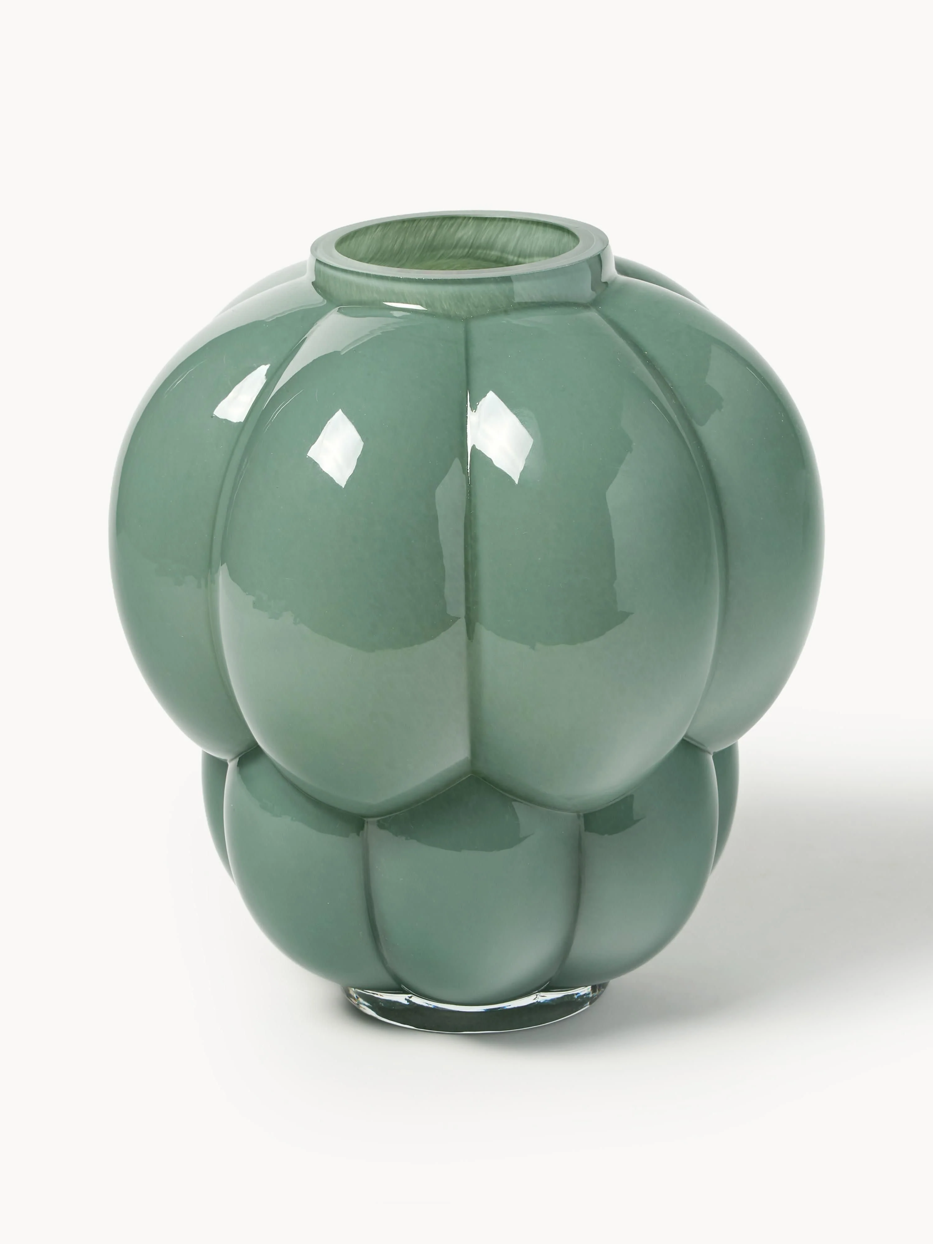 Mondgeblazen glazen vaas Uva, H 28 cm