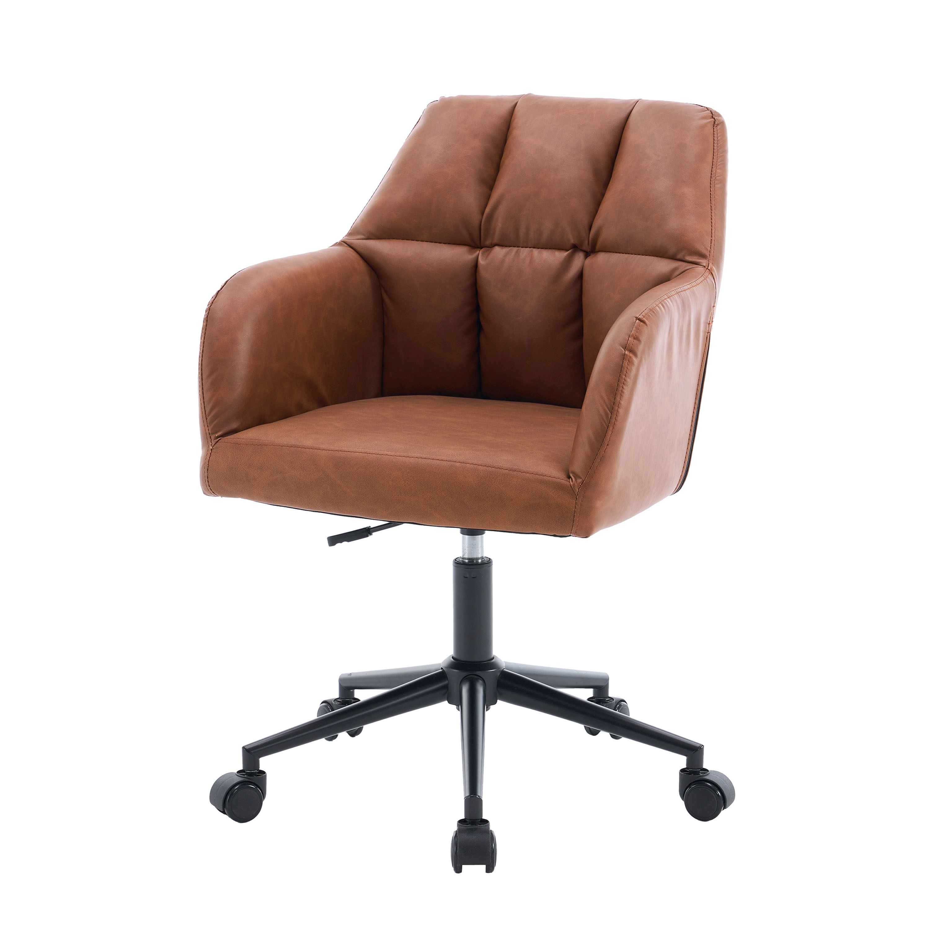 Bürostuhl Leder PORTO braun