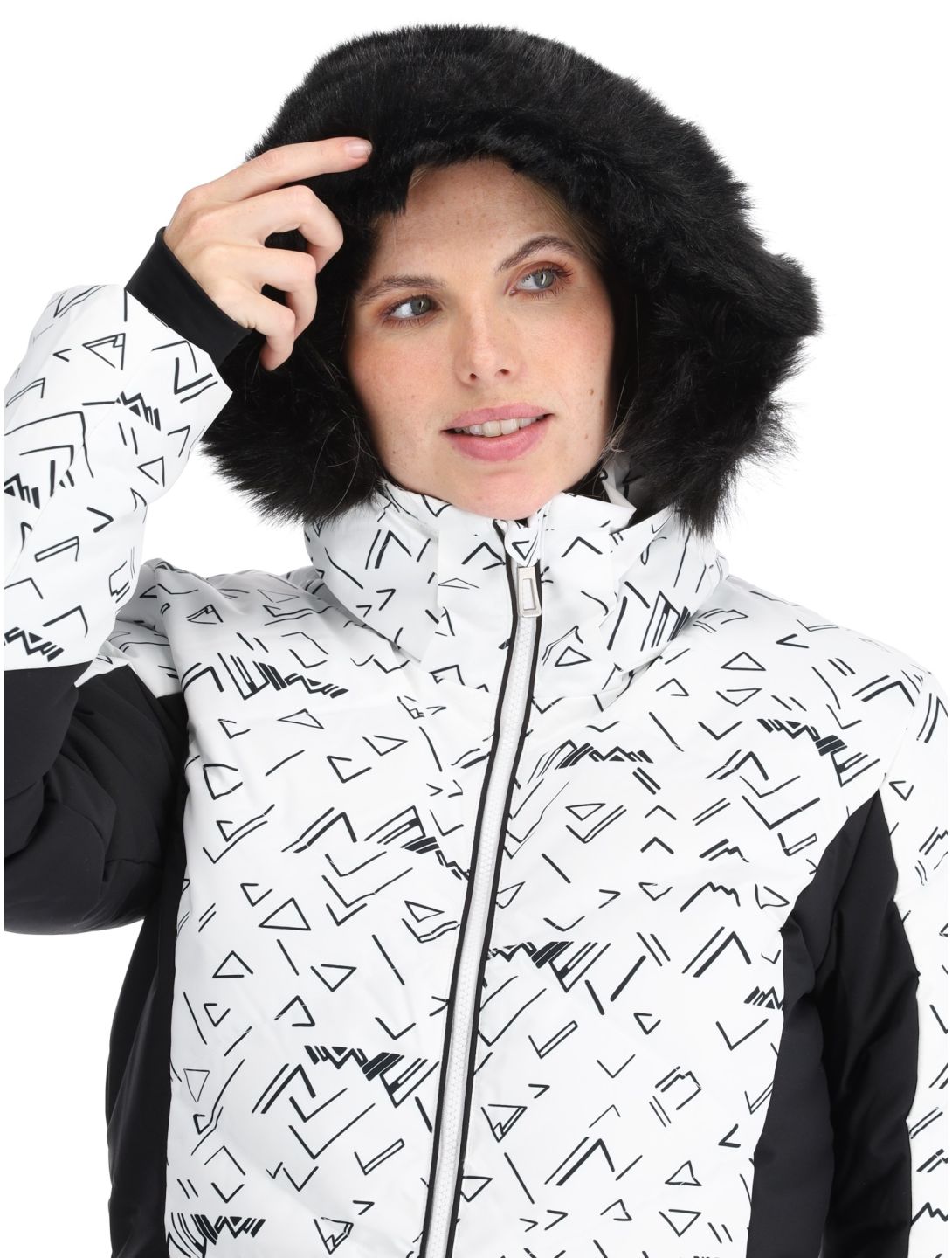 W Staci Print Puffy ski-jas dames