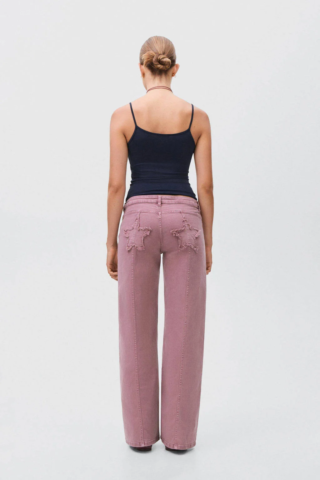 MANGO TEEN low waist straight leg jeans oudroze