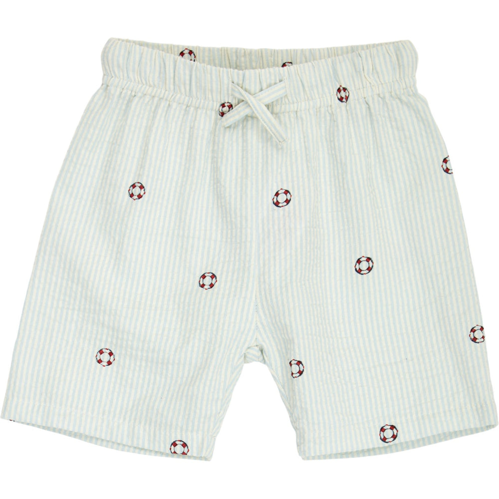 Køb Müsli Tofu/ Ocean/ Mineral Red Seersucker Stripe Shorts Baby