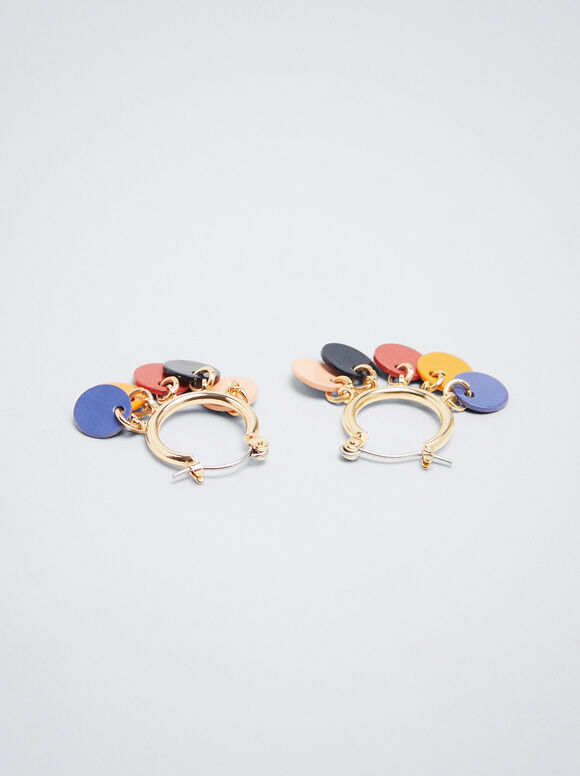 Brincos de argola esmaltados - Multicoloridos