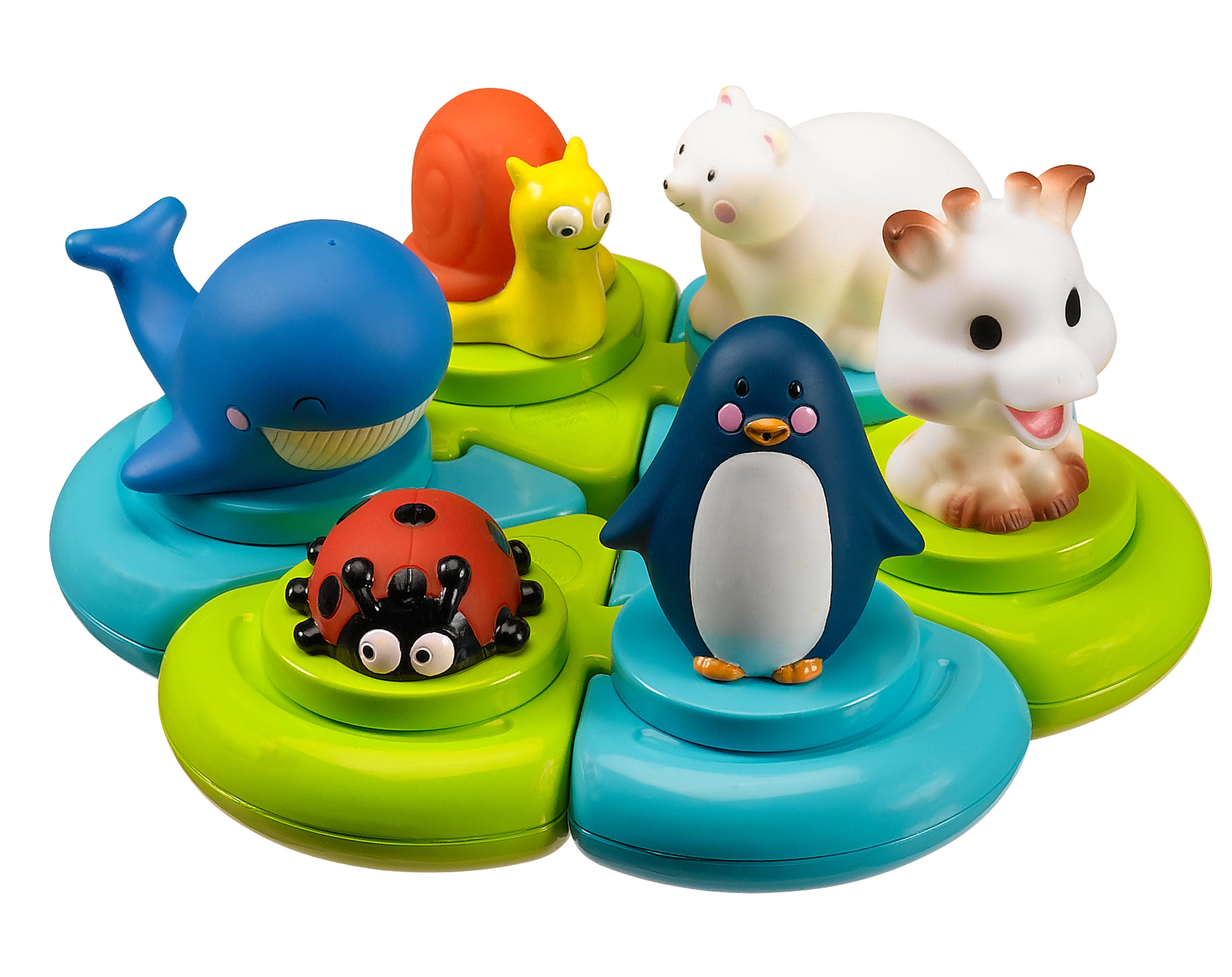 Badewannenpuzzle SOPHIE LA GIRAFE® 12-teilig in bunt