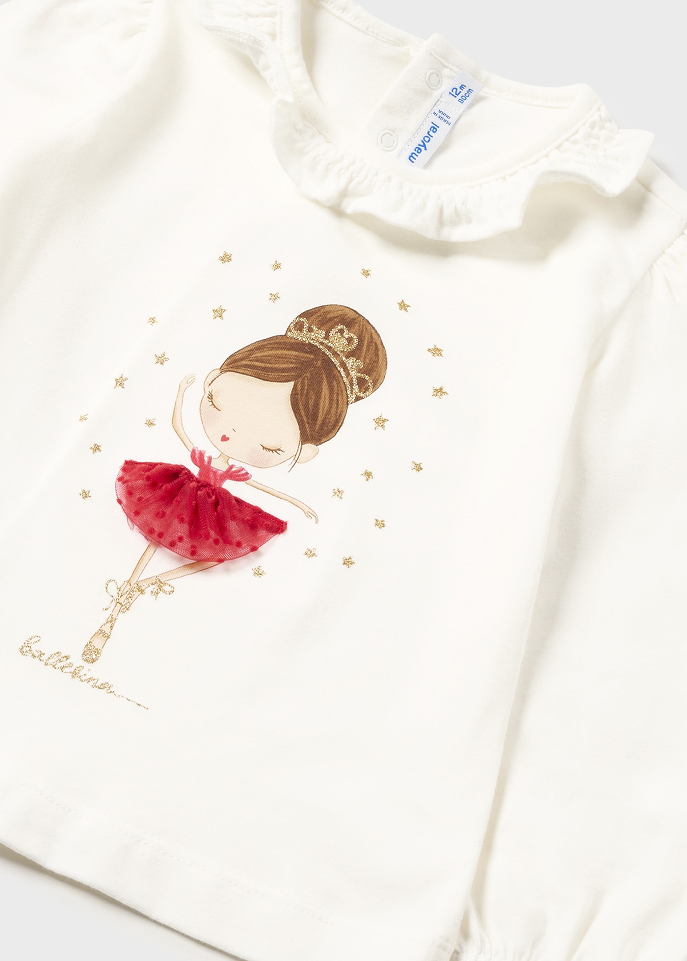 Camiseta infantil com babados Better Cotton