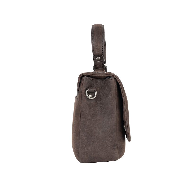 Sparwell Arago Allen Satchel Bag Dark Brown