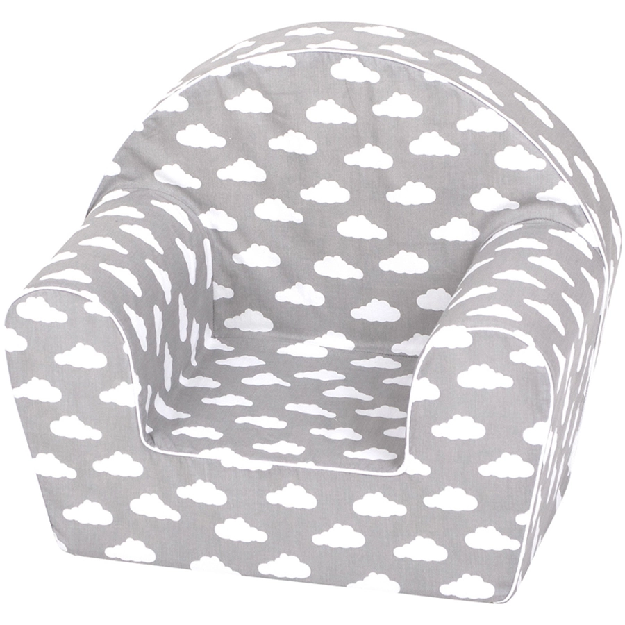 knorr toys® Kindersessel Grey white clouds weiß
