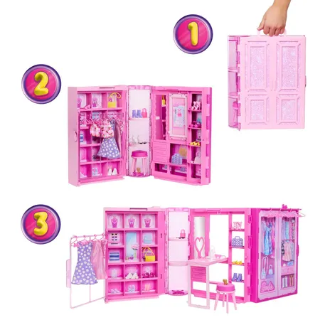 Barbie Traumkleiderschrank mit Puppe