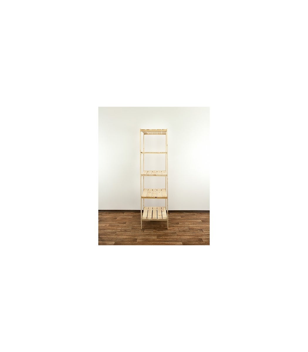 PROREGAL Houten Plank Woodland HxBxD 166,4 x 80 x 50 cm Plank Draagvermogen 120 kg 5 Planken Dennenhout Natuurlijk