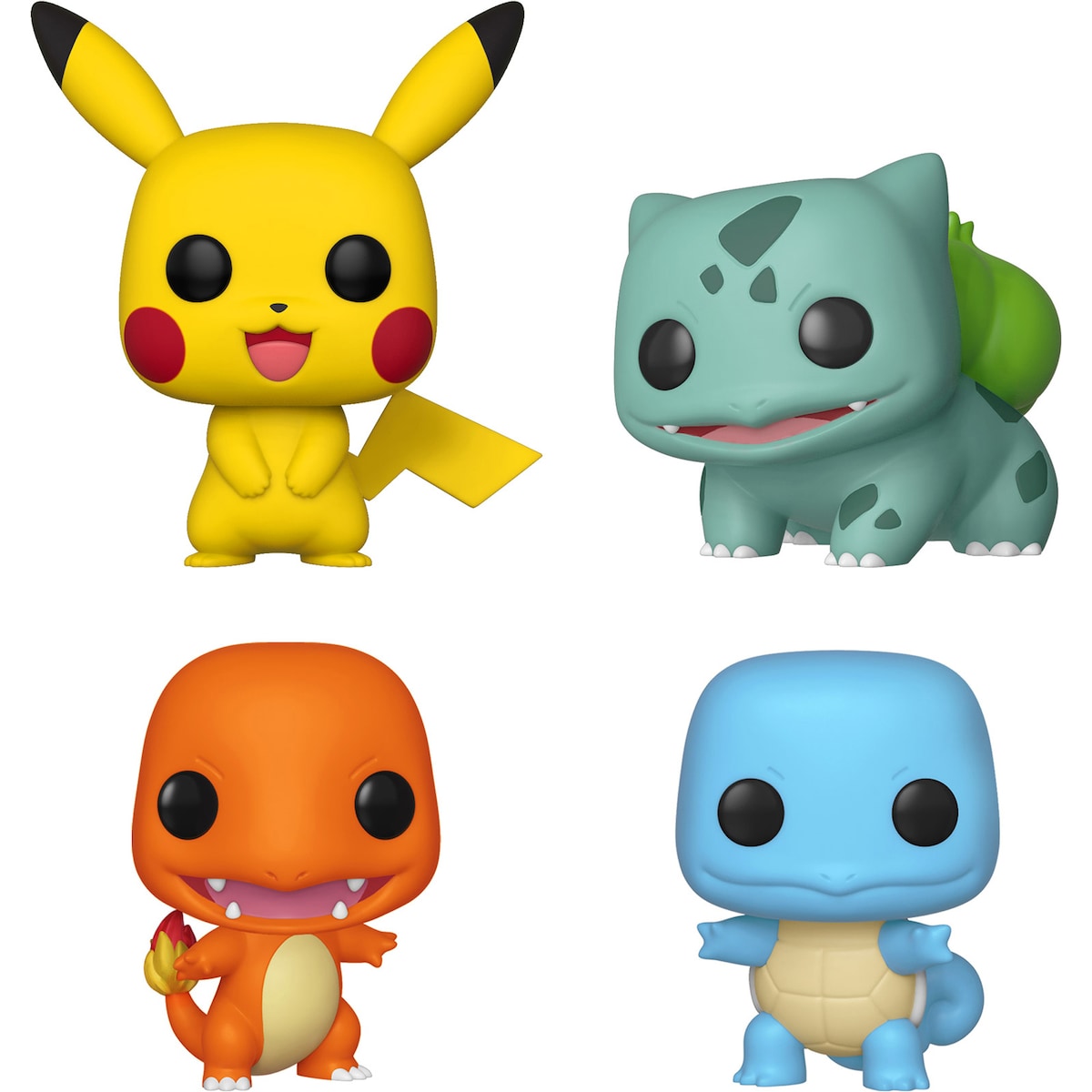 Funko Pokémon actionfigursett (Pikachu/Bulbasaur/Charmander/Squirtle)
