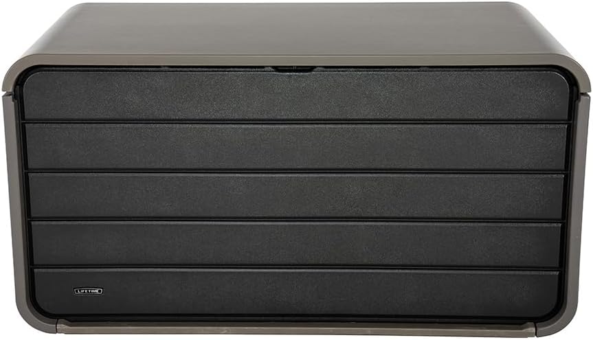 LIFETIME Gartenbox Space XL | 625 L | Grau | Kissenbox & Auflagenbox | mit Gasdruckfeder | Schlossvorrichtung | HDPE Kunststoff | Tragegriffe | wetterfest & UV-beständig