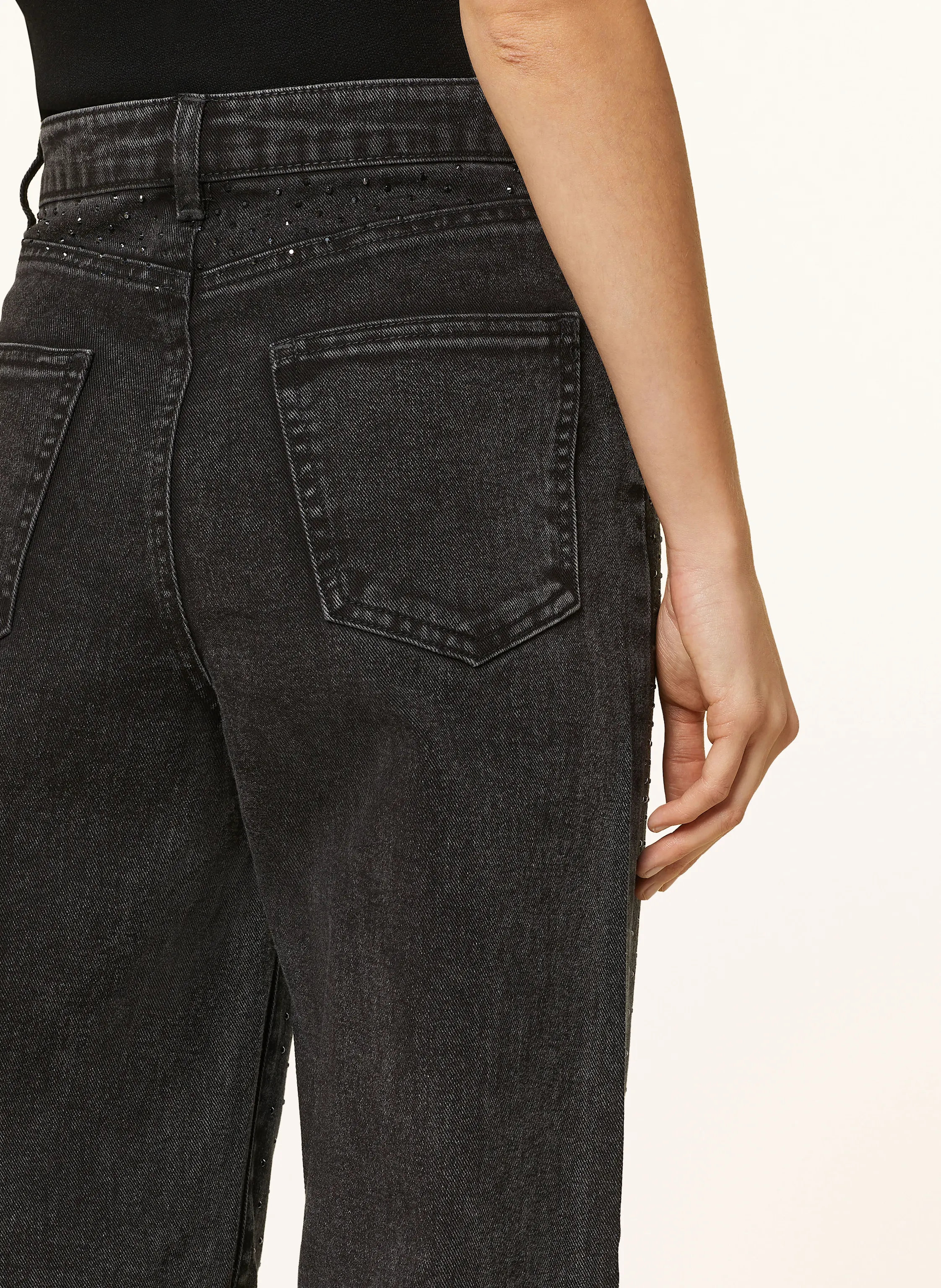 ONLY Straight Jeans mit Schmucksteinen