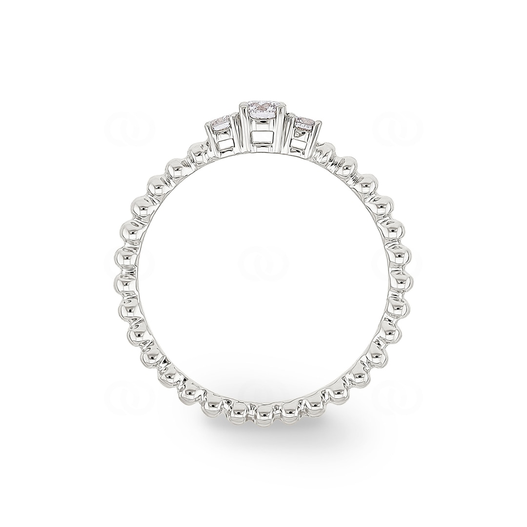 0.24 Karat Trilogie Diamantring 750/18 K Weissgold