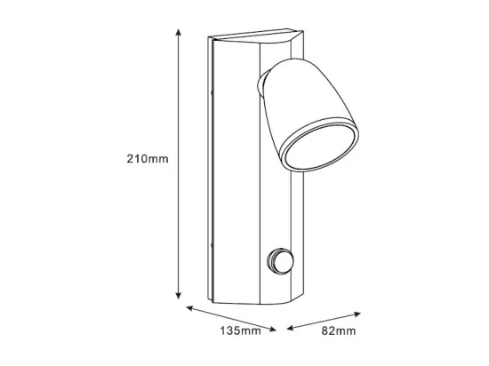 Applique Murale Extérieure Aluminium avec Détecteur de Mouvement Abel Gris foncé
