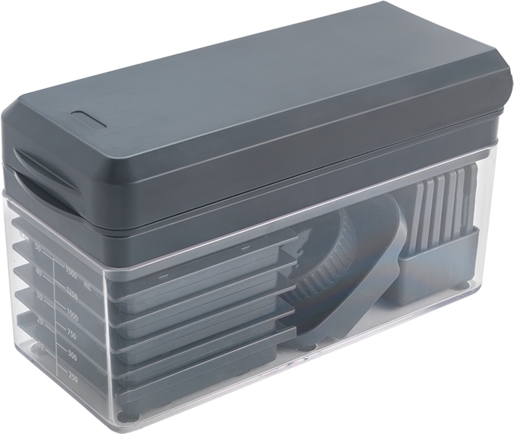 Metaltex 12-in-1 multifunktionaler Slice-Cube Obst-/Gemüseschneider 1,5 Liter Behälter