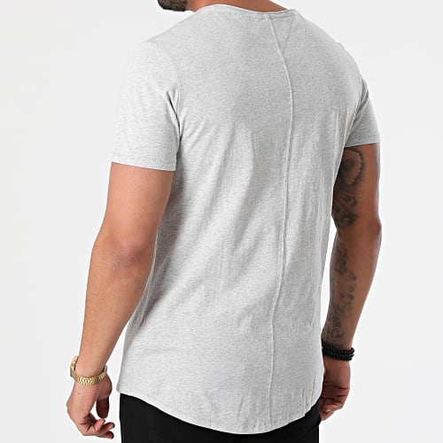 Tee Shirt Oversize Slim Jaspe 9586 Gris Chiné