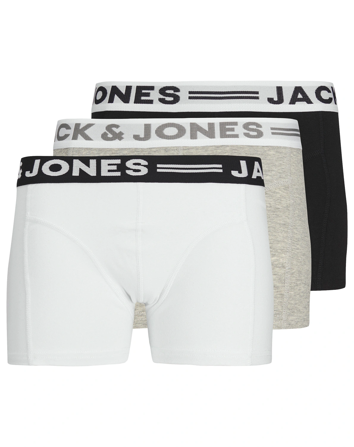 Boxershorts SENSE TRUNKS 3er Pack in weiß/grau/schwarz