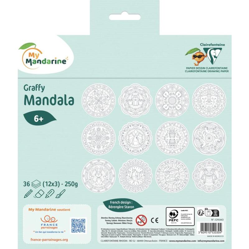 Graffy Pop Mandala, Animaux - Bleu