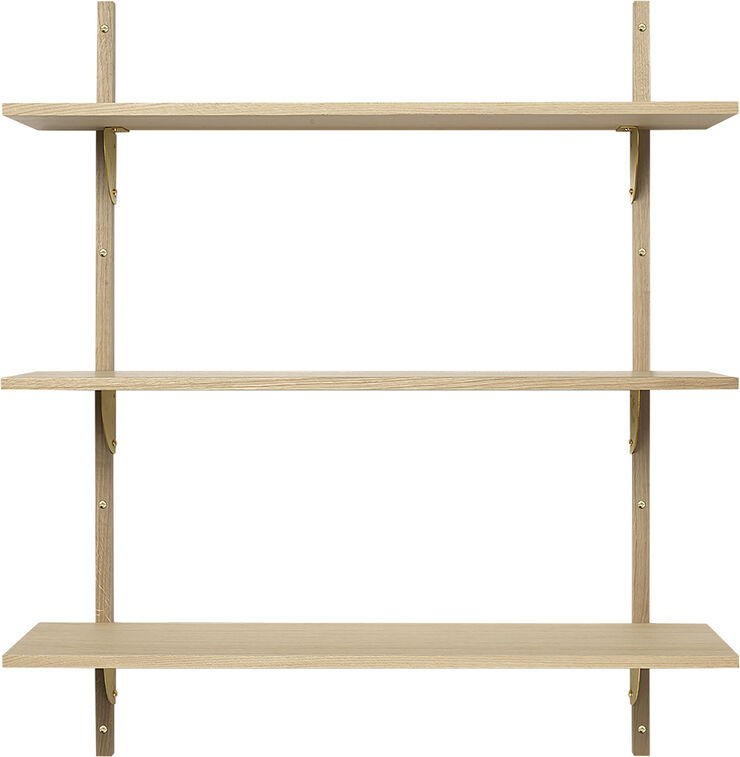 ferm LIVING Sector Shelf T/W - Oak - Brass Oak/brass