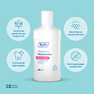 TePe Hydrating Mouthwash Unflavoured 500ML