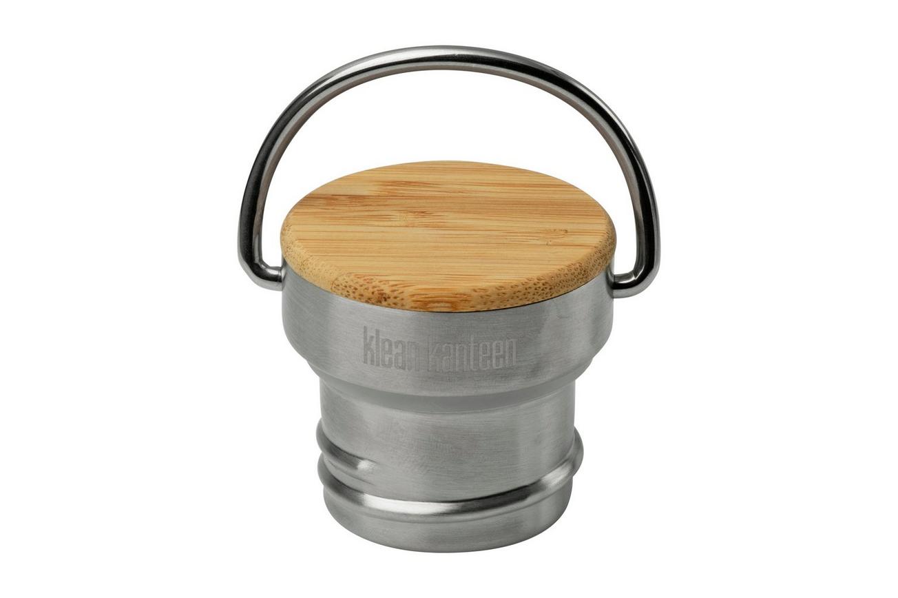 Klean Kanteen Stainless Bamboo Cap, lekvrije dop, rvs en bamboe