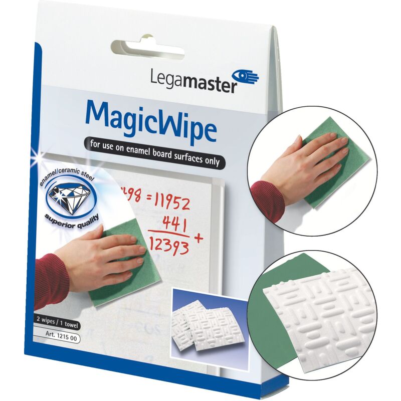 Eponge magique Magic Wipe pour tableau blanc - Boîte de 2