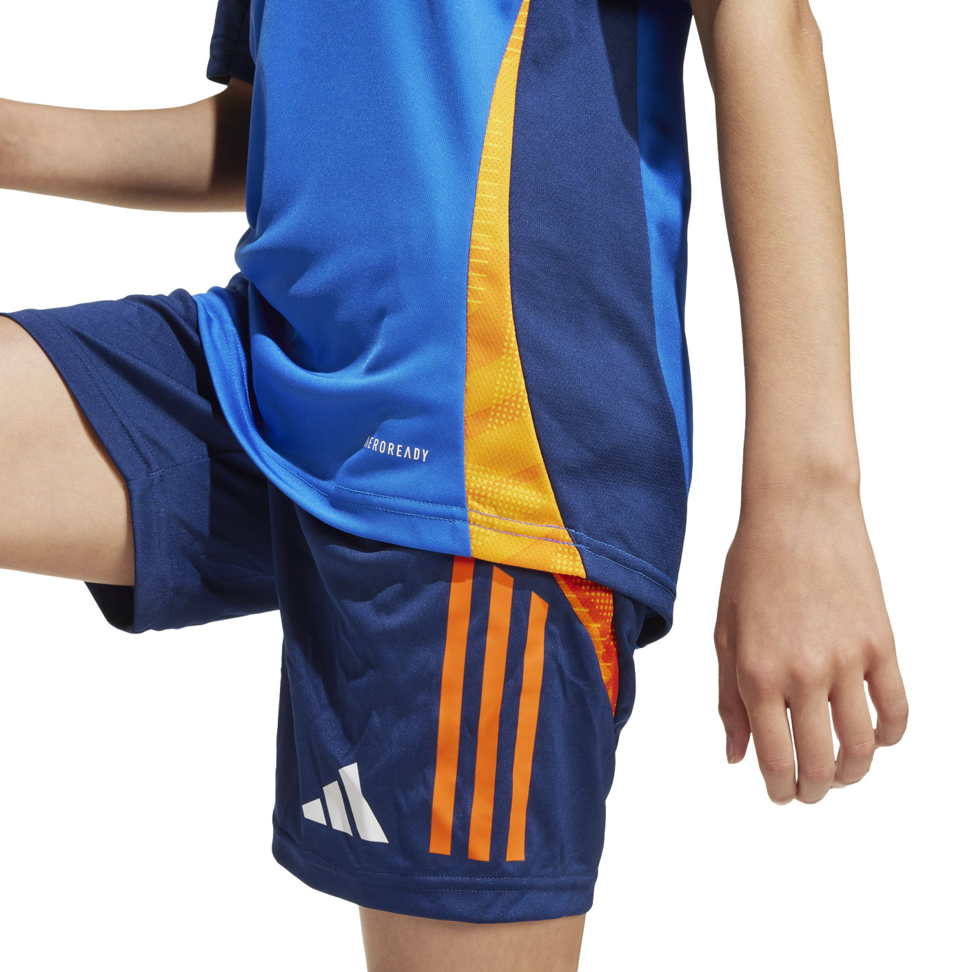 Adidas Juventus Trainingsshirt 2024-2025 Kids Blauw Oranje Wit