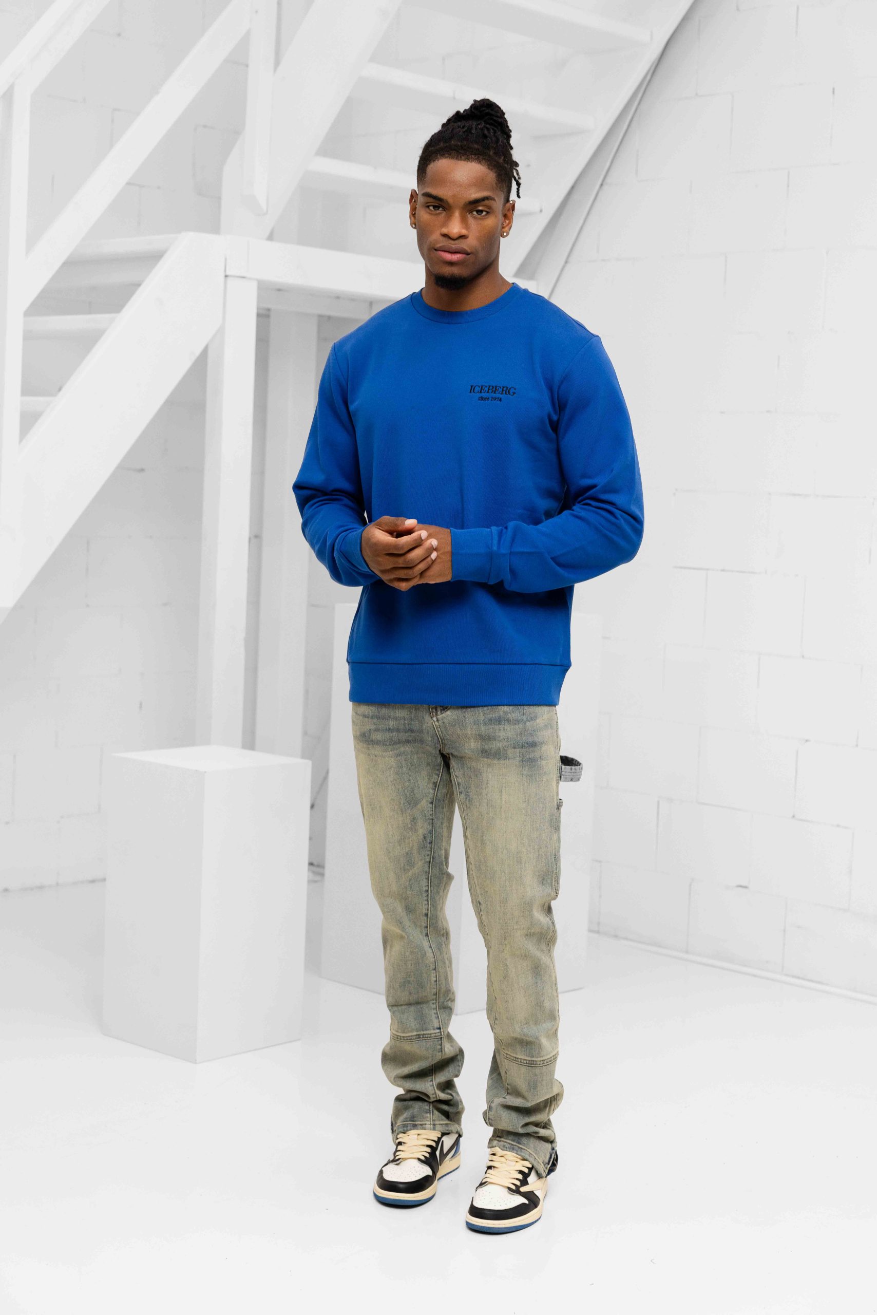 Iceberg 5C Felpa E031 Sweater Heren Blauw