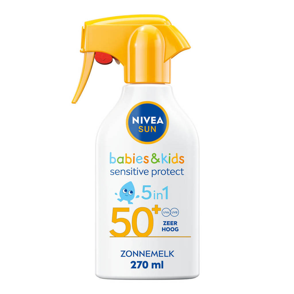 Fijne zonnebrandKids Protect & Sensitive zonnebrand spray - SPF50+ - 270 ml