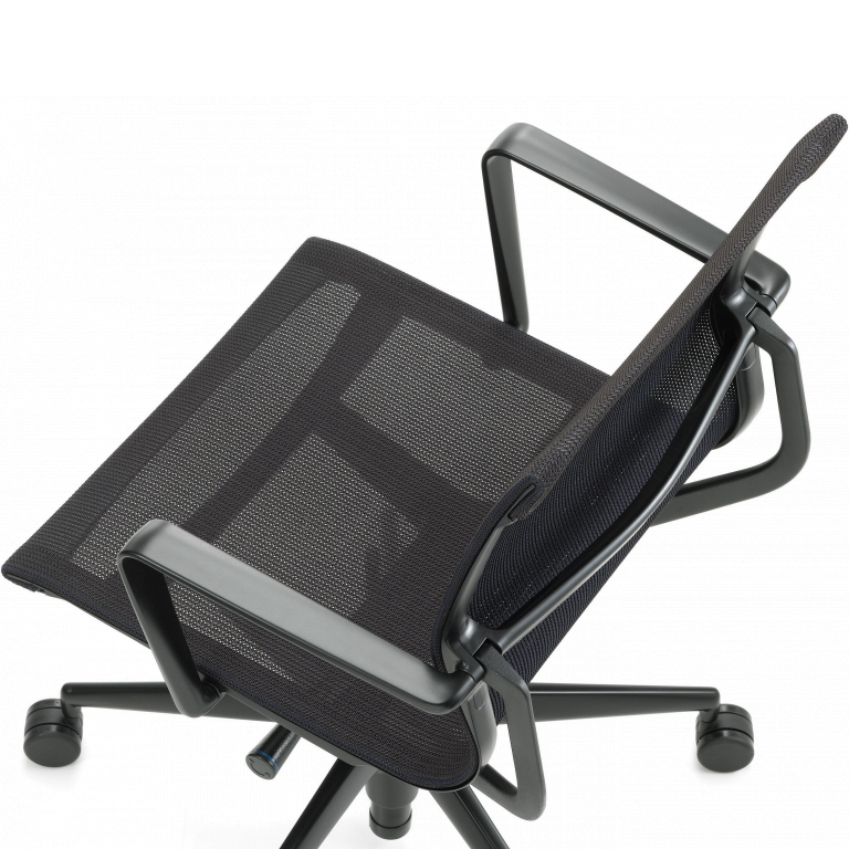 Vitra Physix bureaustoel zwart onderstel Trioknit silver