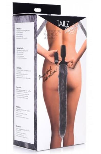 Tailz Vibrating Anal Plug With Fox Tail Analplugg med hale