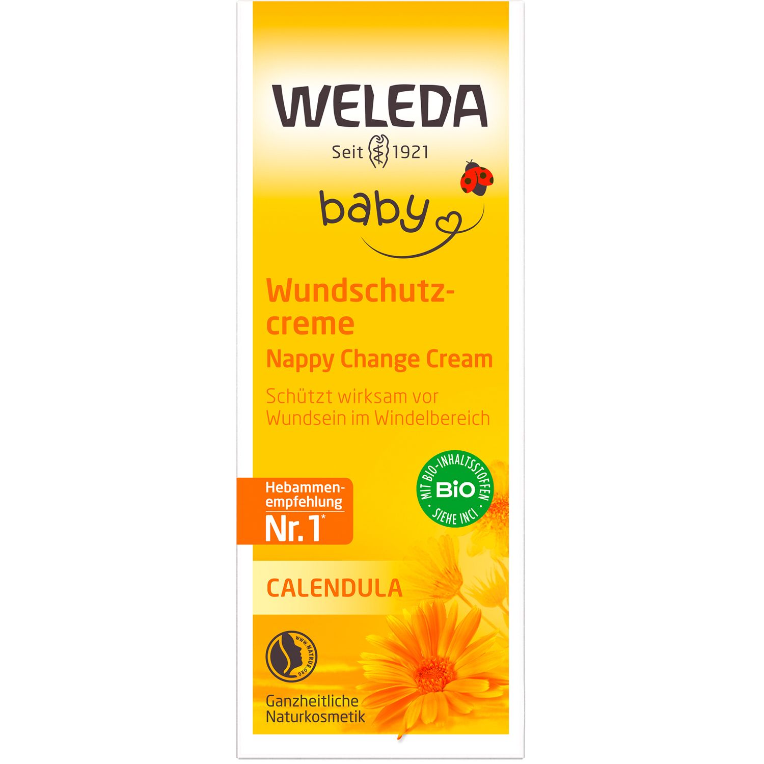 Weleda Baby Wundschutzcreme Calendula  - pflegt & schützt Babyhaut vor Wundsein im Windelbereich