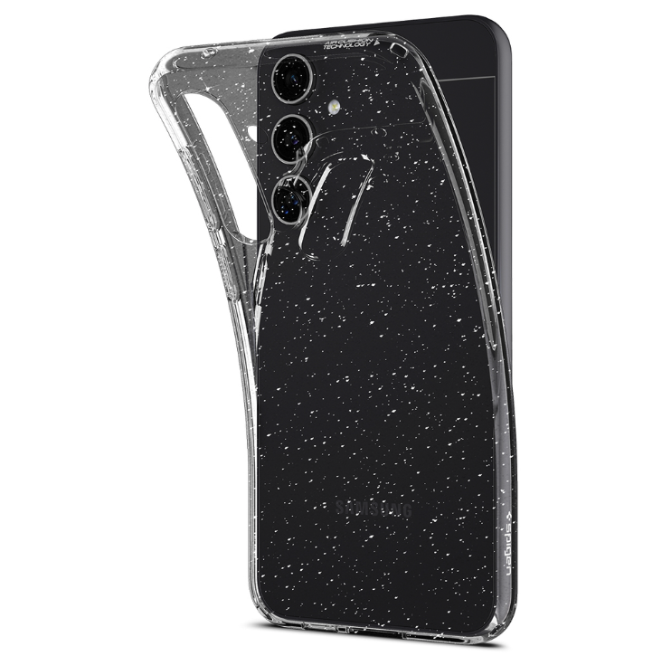 Samsung Galaxy S23 FE Liquid Crystal Glitter Case Gummi Hülle (ACS06370) - Transparent