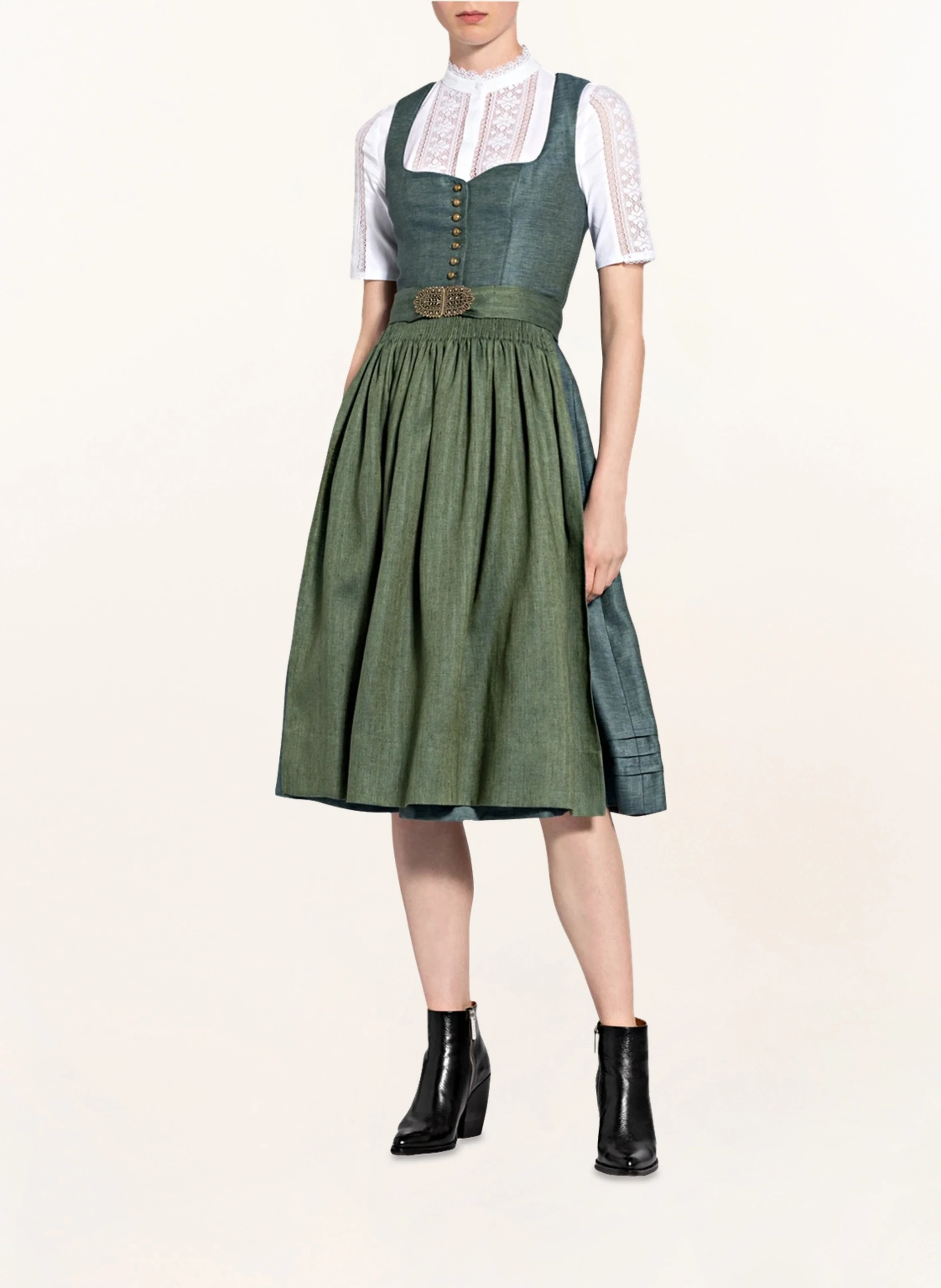 Gottseidank Dirndlbluse CALLA mit Leinen und Spitzenbesatz
