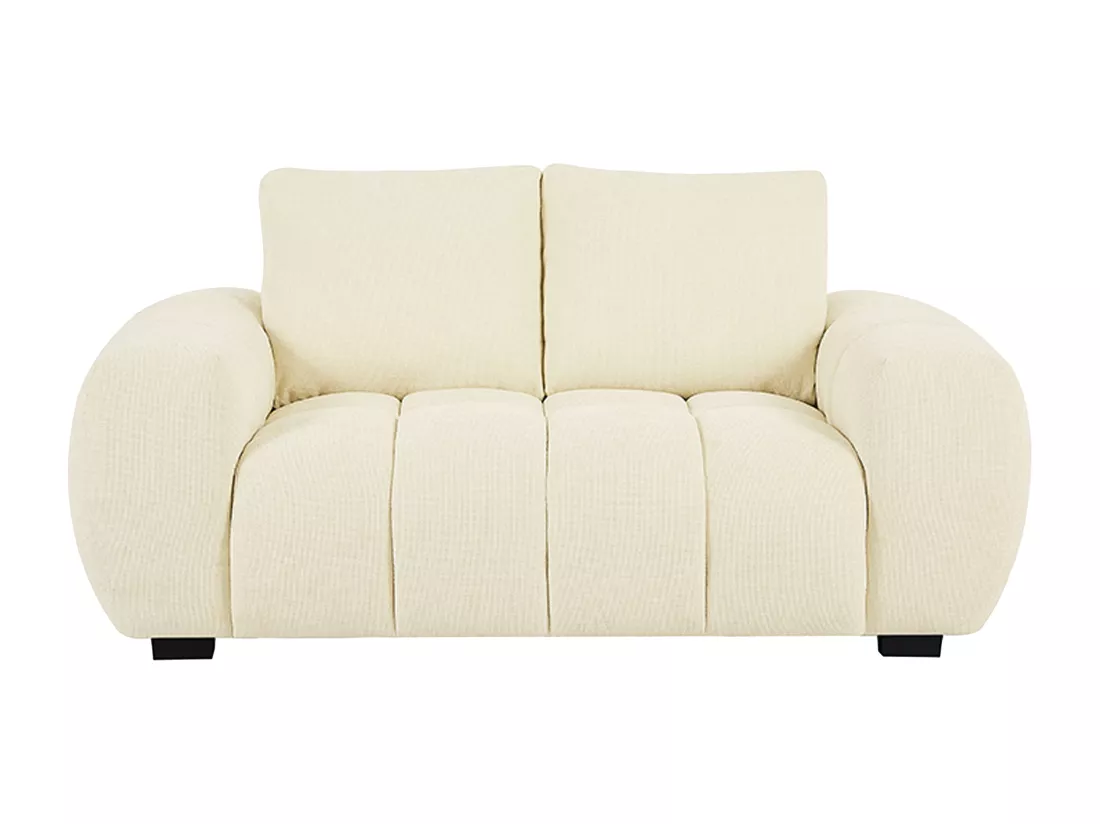 Canapé 2 places en tissu beige BERENIA