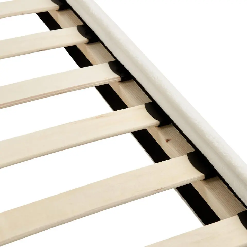 FLAYAT - Tweepersoonsbed - Gebroken wit - 140 x 200 cm - Corduroy